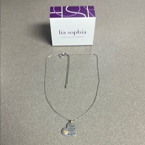 Lia Sophia Silver Necklace with Heart Pendant